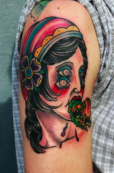 Tattoos - Four Eyed Gypsy Tattoo - 57323